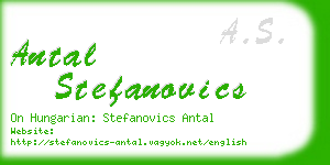 antal stefanovics business card